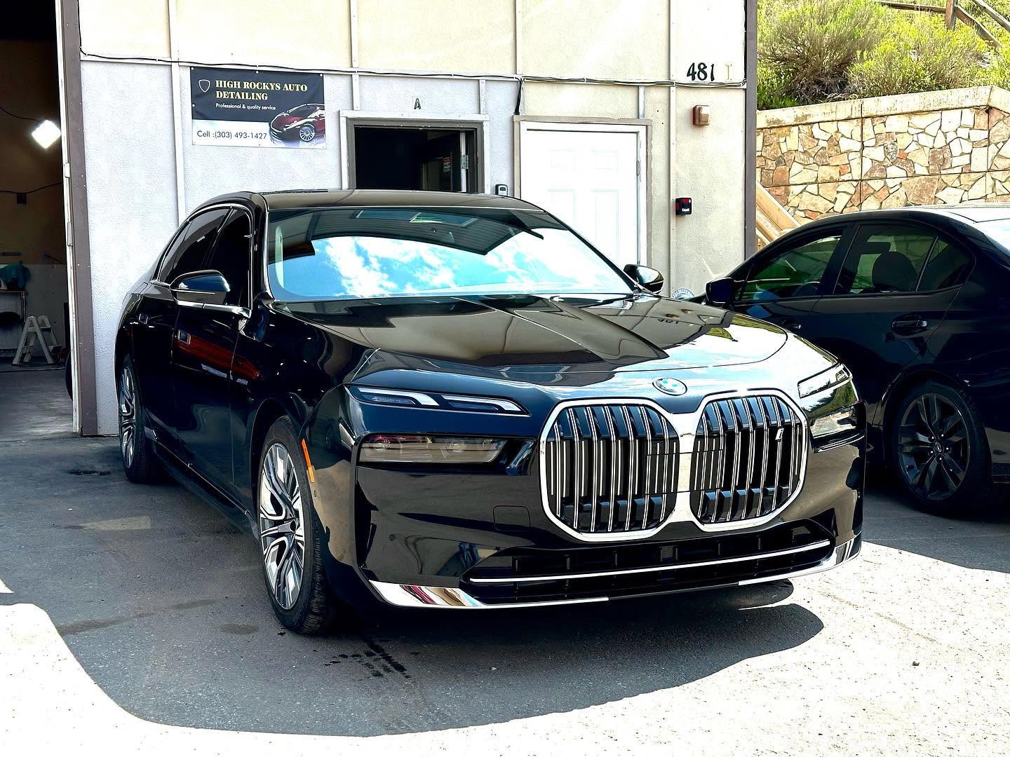 Black Porsche with a glossy finish after professional paint correction in Silverthorne, Colorado