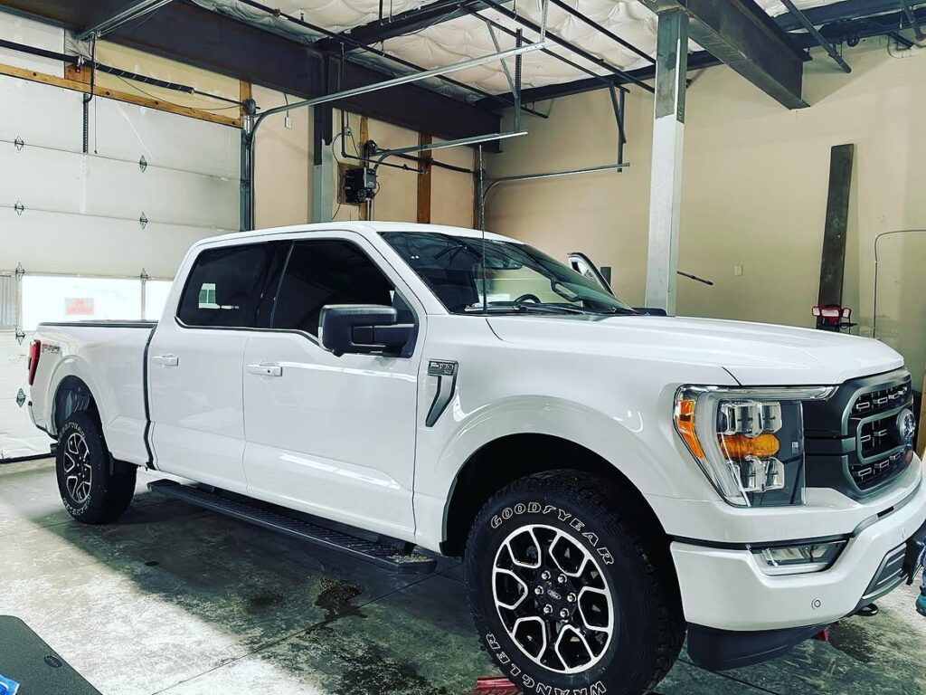Professional window tint installation on a vehicle in Silverthorne, Colorado
